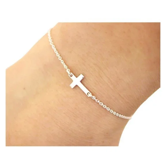 Silver Cross Bracelet - NWT - Picture 1 of 4